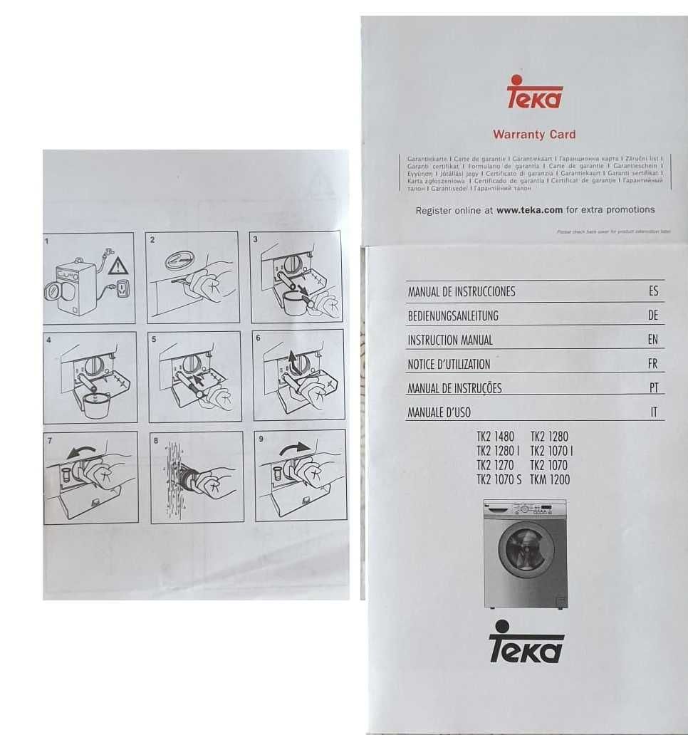 Máquina Lavar Roupa TEKA Mod TK2 1070 VR01 7 Kg 1000 rpm A+