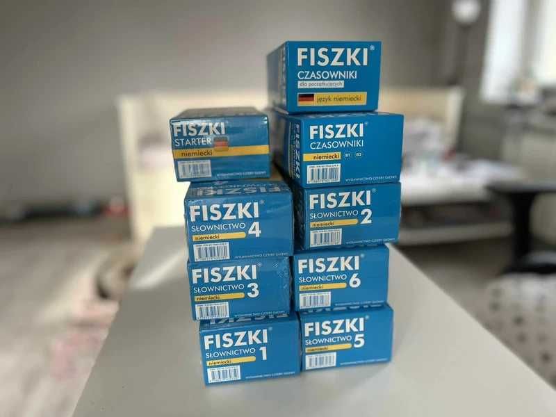 Fiszki niemiecki 1-6 zestaw komplet zafoliowane czasowniki starter