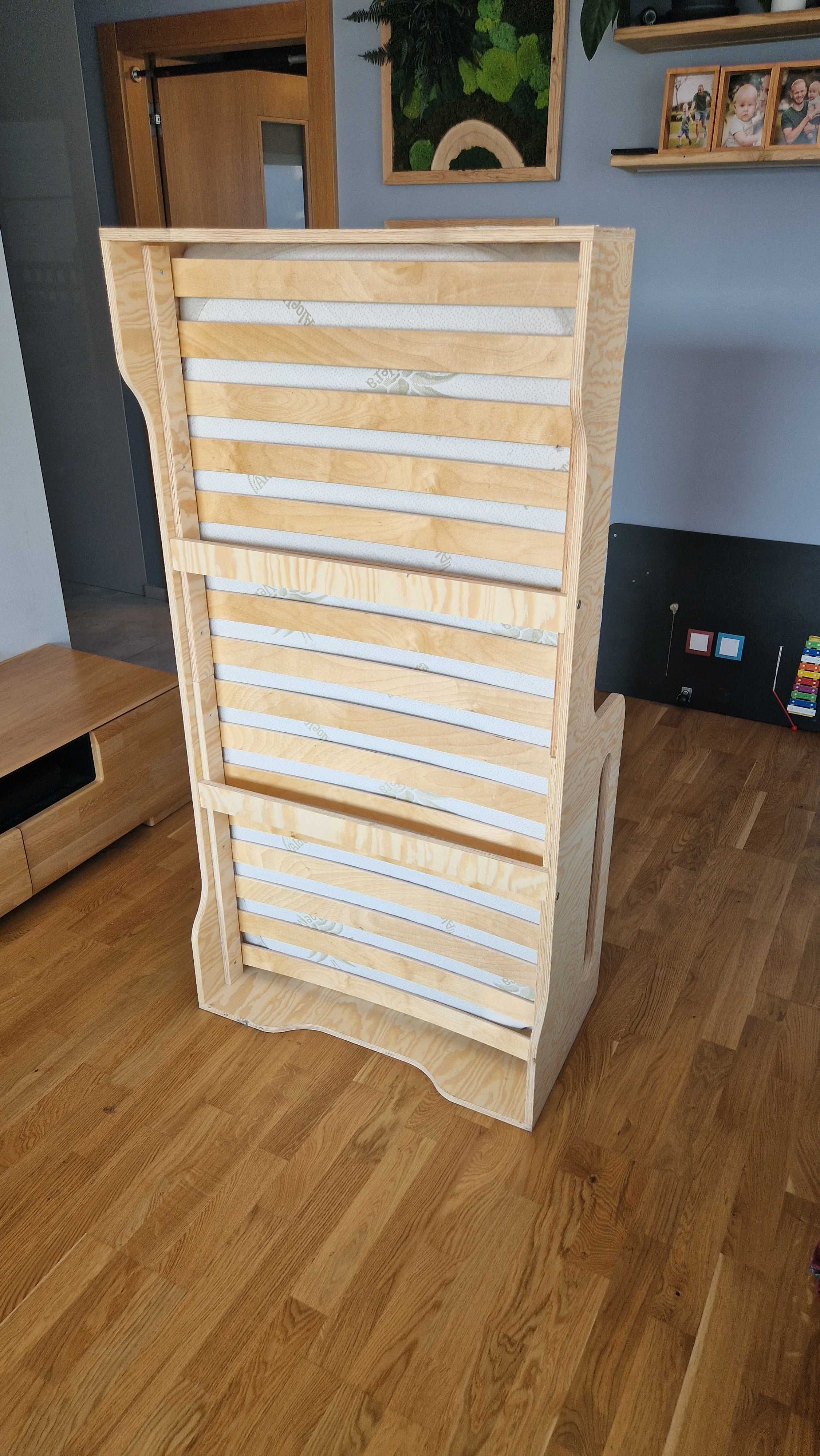 Łóżko dla dziecka drewniane 140x70 Coco 3 z materacem