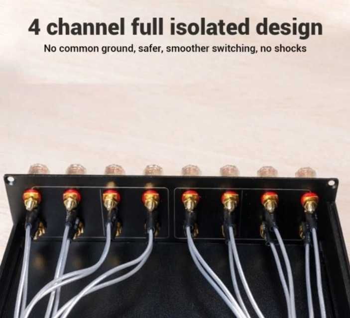 Przełącznik Selektor Głośników i Wzmacniaczy 2x2 (A/B)