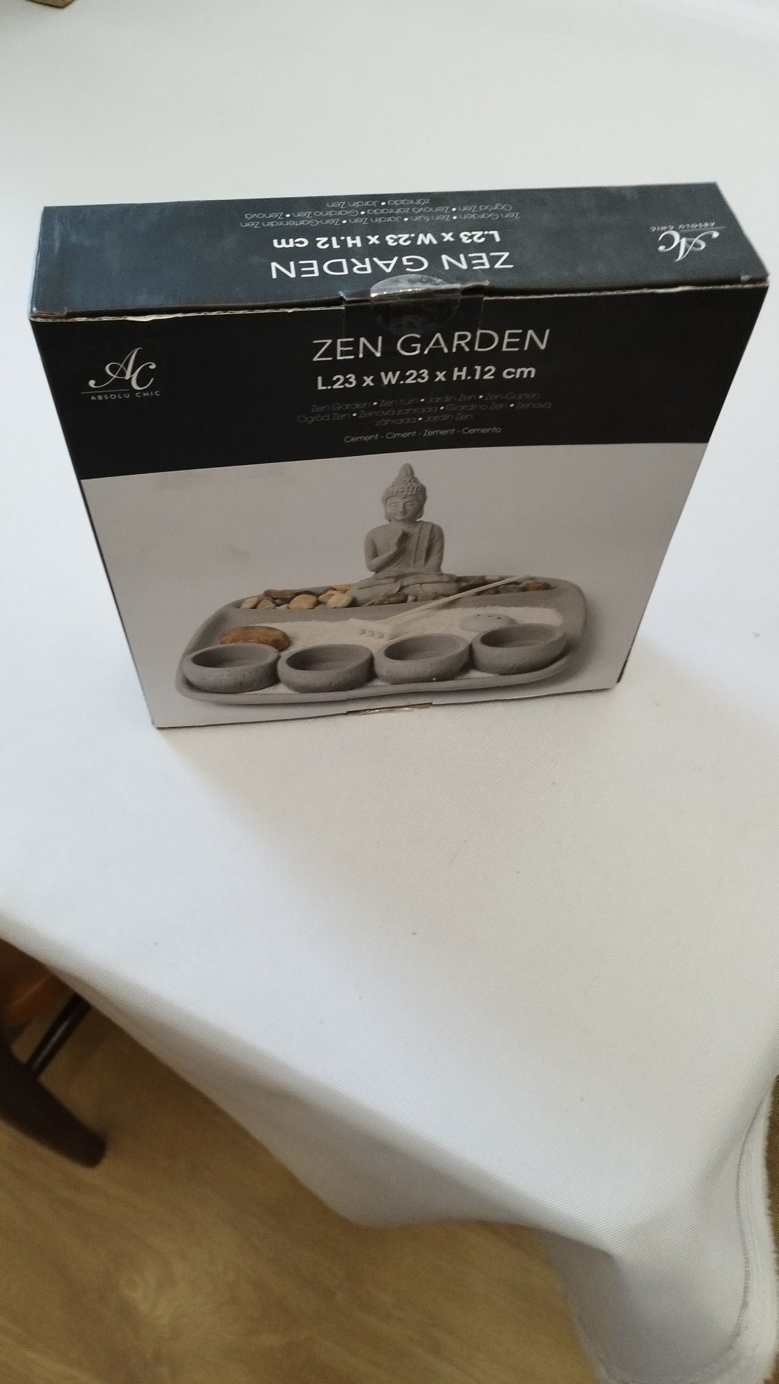 Ozdobna figurka z buddą ogród spokoju Zen Garden