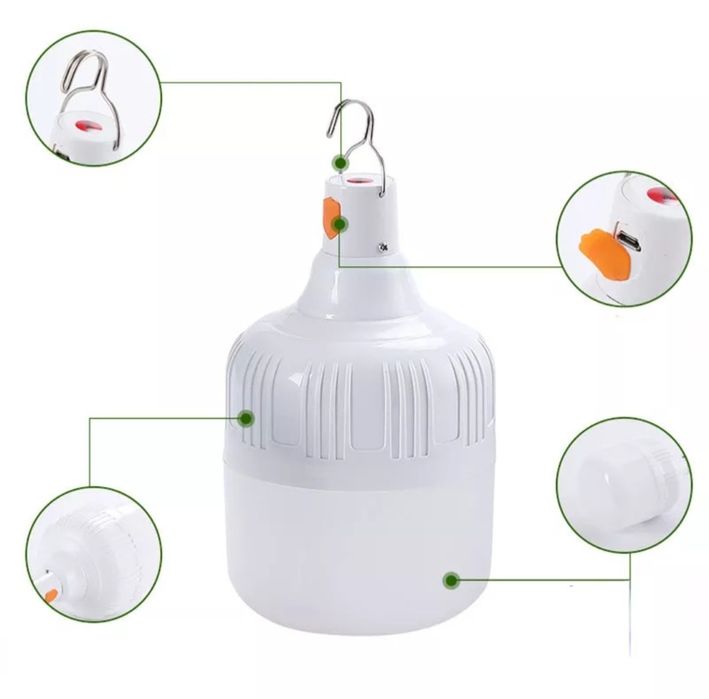 60W Лампа фонарь для дому дачі кемпинг светильник ночник LED ЛЕД