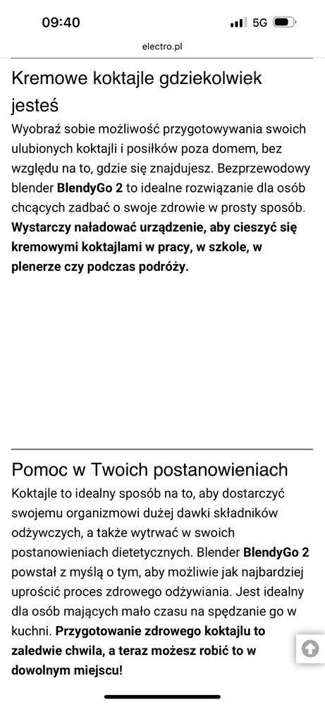 Blender kielichowy BLENDYGO 2 Bezprzewodowy cz