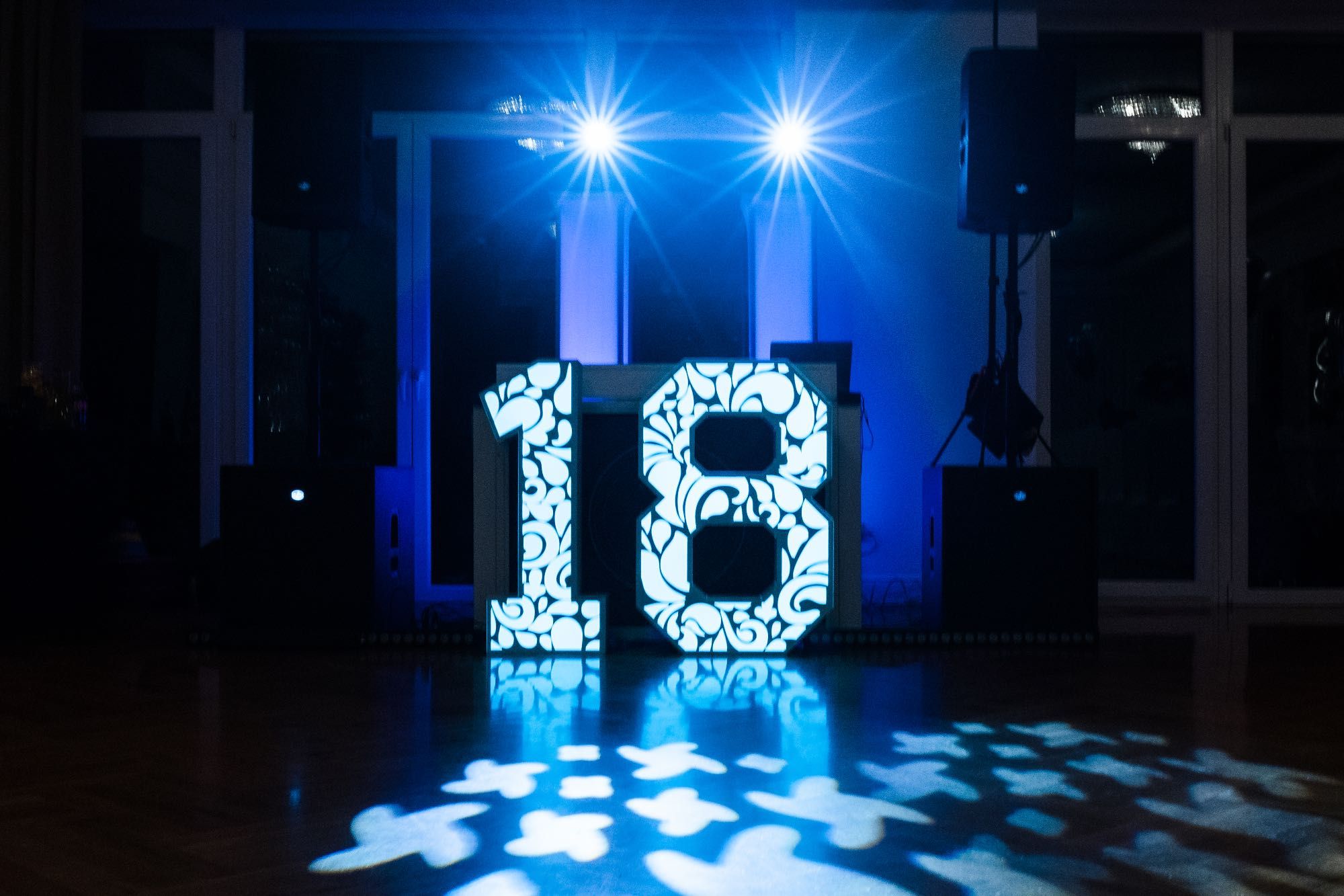 DJ wodzirej na wesele, 18 urodziny, cyfra LED 18