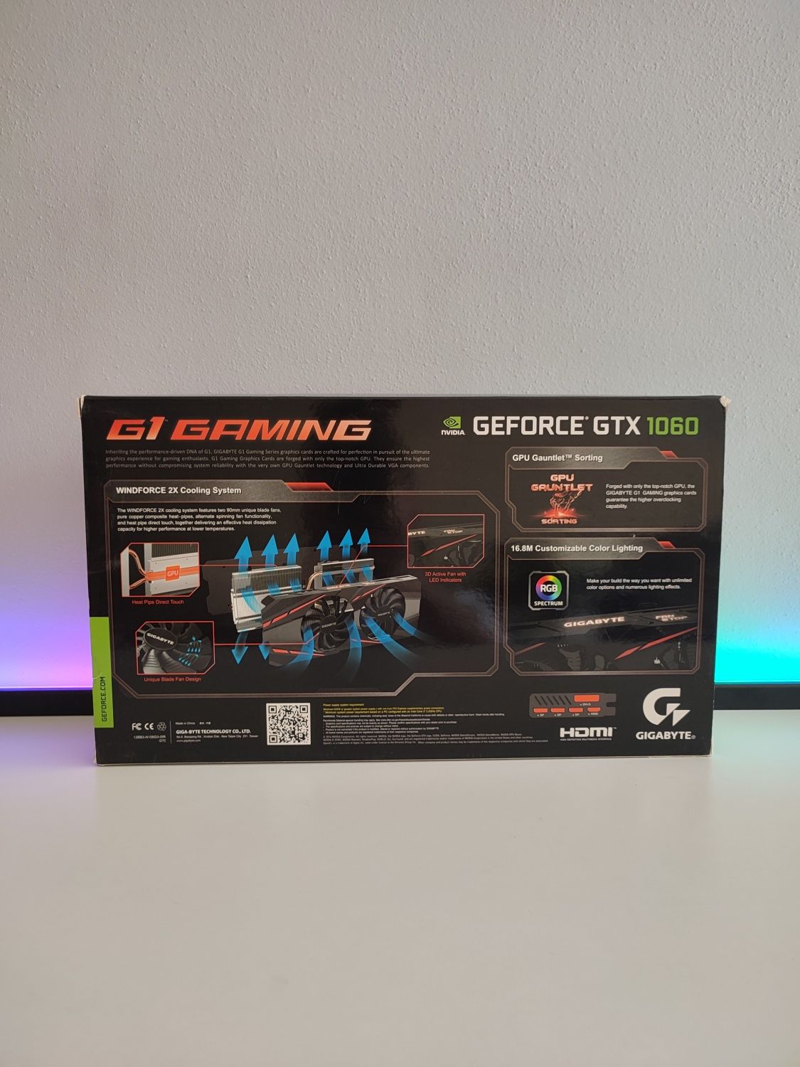 (Jak nowa) Karta graficzna Gigabyte GTX 1060 G1 Gaming OC RGB Spectrum