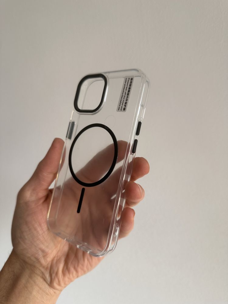 Etui Plecki przeźroczyste Thin Mag + SZKŁO hartowane do IPHONE 15