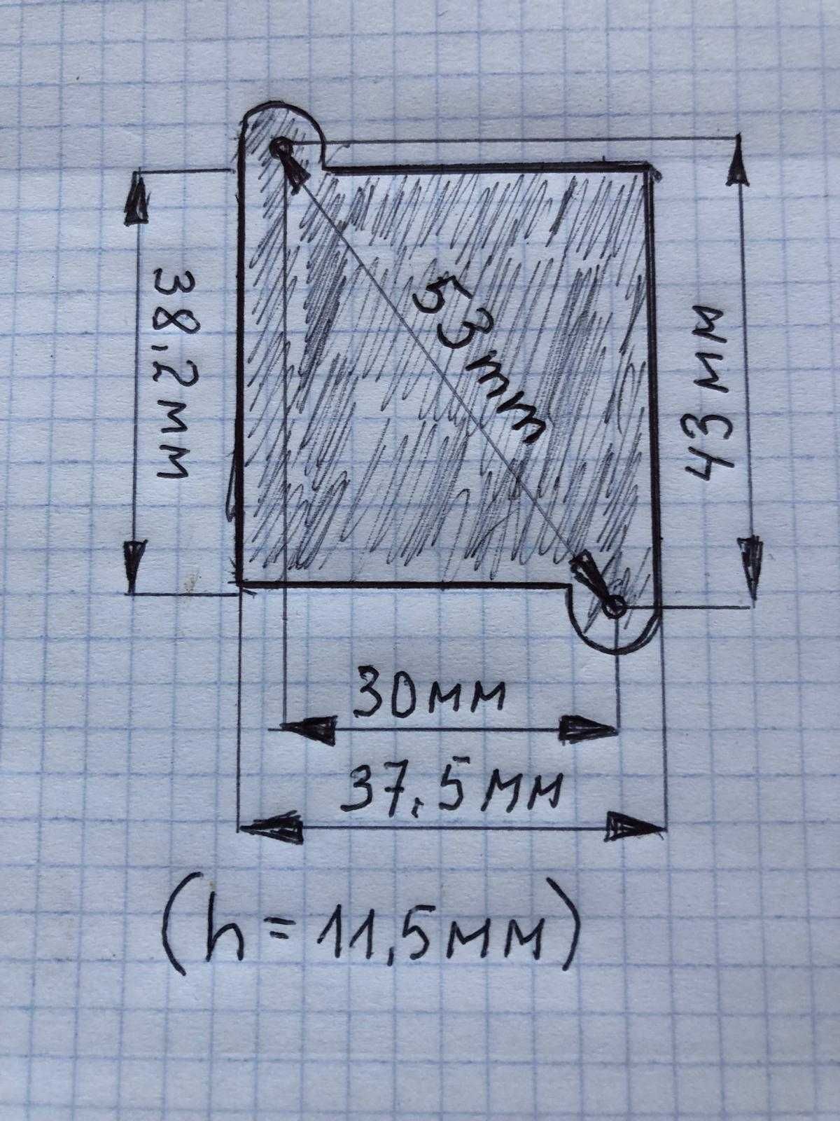 Radiator chłodzący 37,5x38,2x11,5 mm, chłodzenie iskrownika IS-19