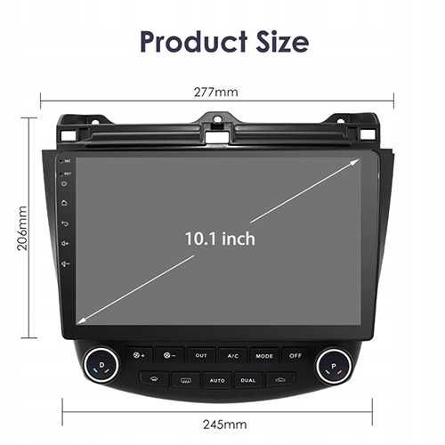 Radio NAVI GPS  ANDROID  Ekran dotykowy 10.1 cali Honda Accord VII
