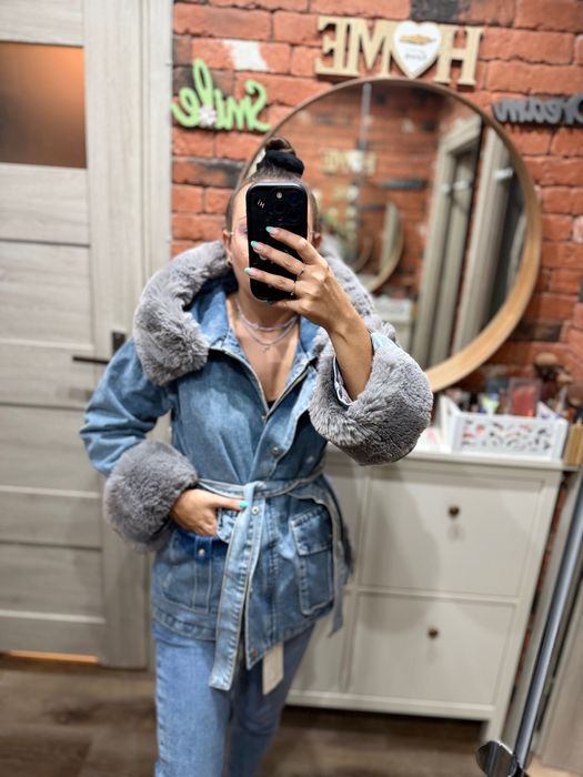 Kurtka jeansowa ocieplana