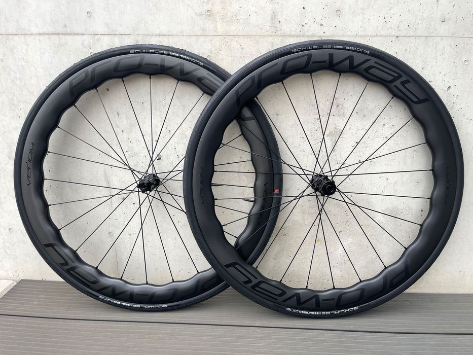 Koła szosowe karbonowe carbon PRO-WAY VENOM 50mm 1415g! Z OPONAMI!