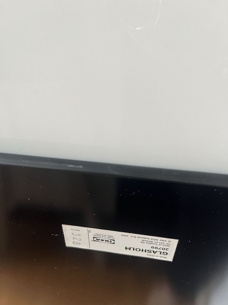 Blat czarny od biurka ikea SZKLANY-99x52 cm.