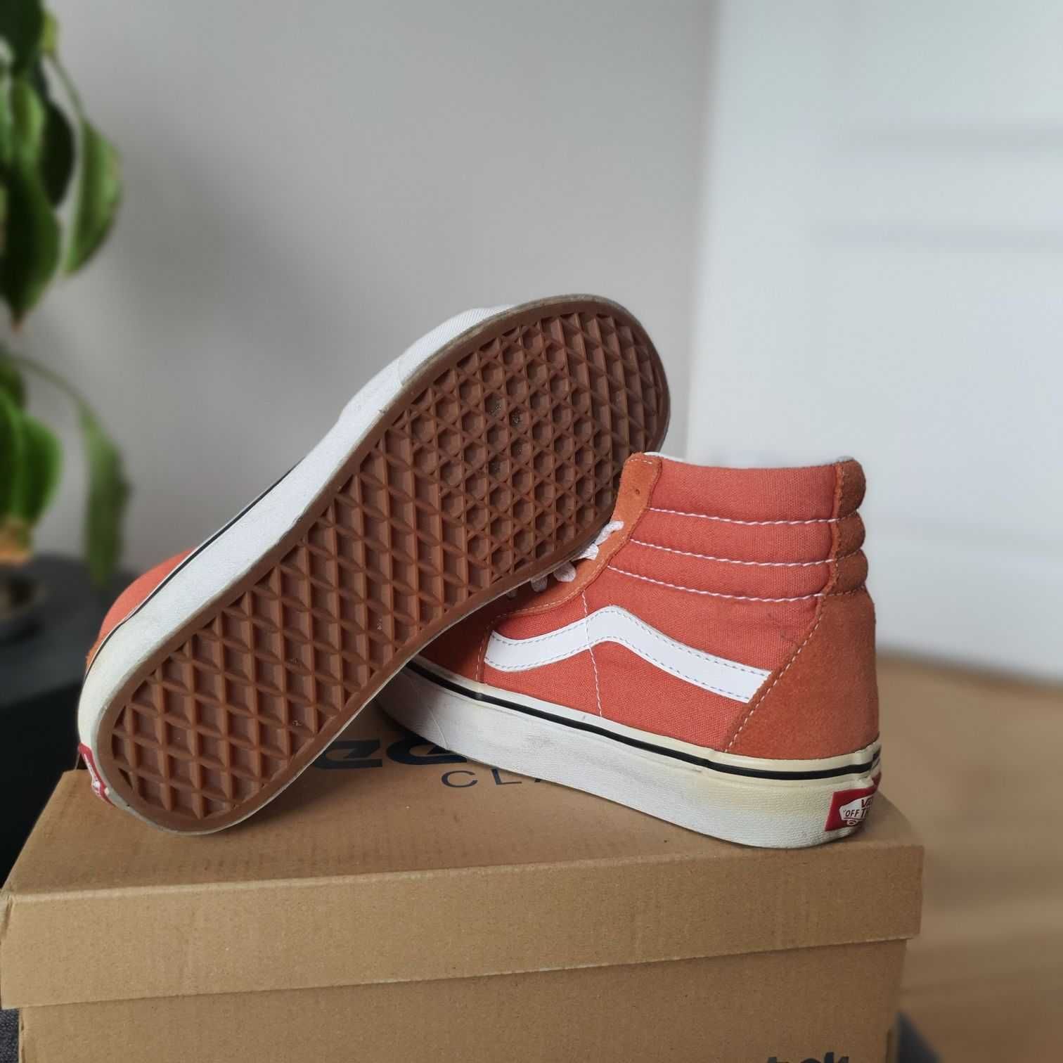 Buty VANS Sk8 Hi - pomarańczowe - r. 37 - oryginalne