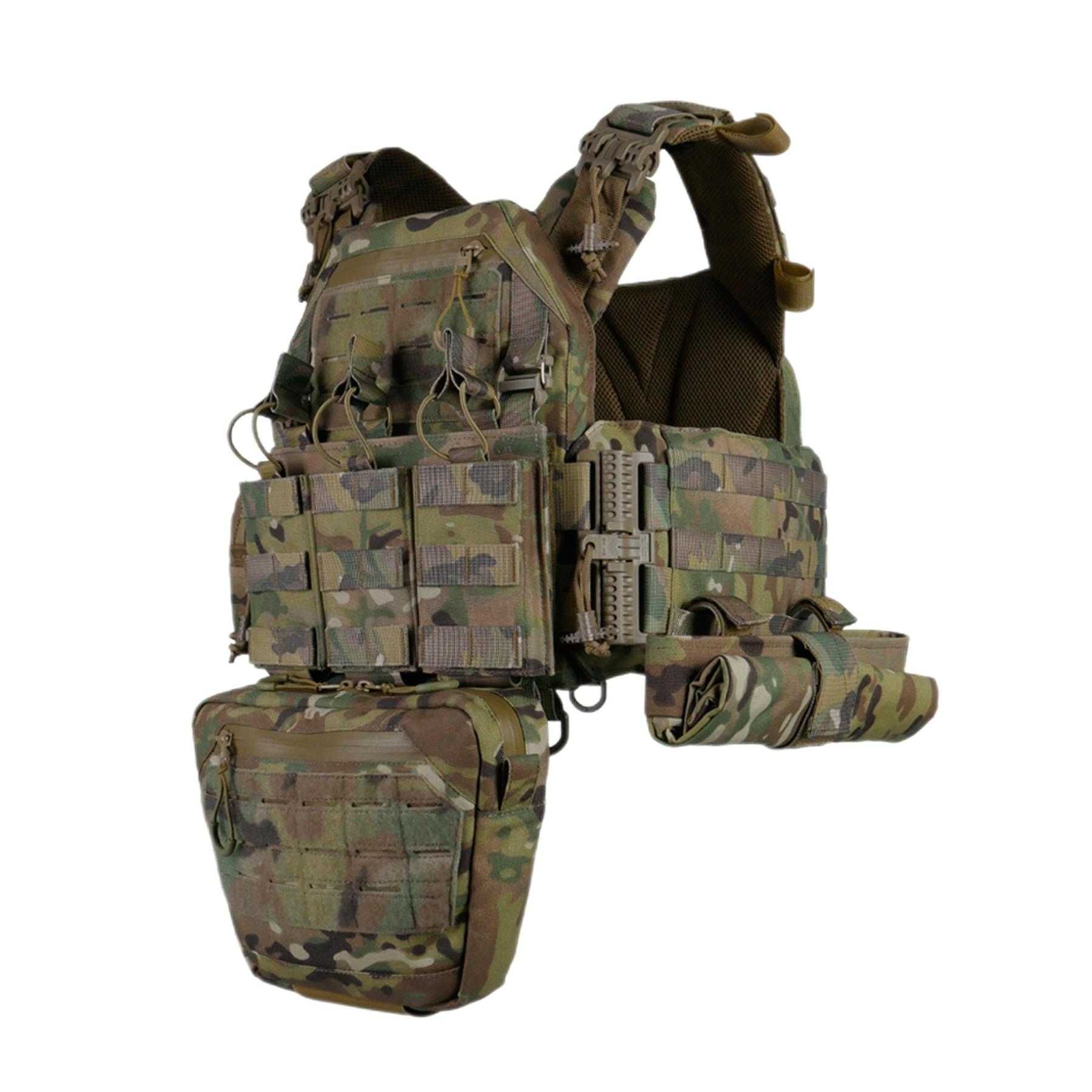 Плитоноска CEN.2 Cordura1000D NIR Мультикам та Піксель + 4 підсумків