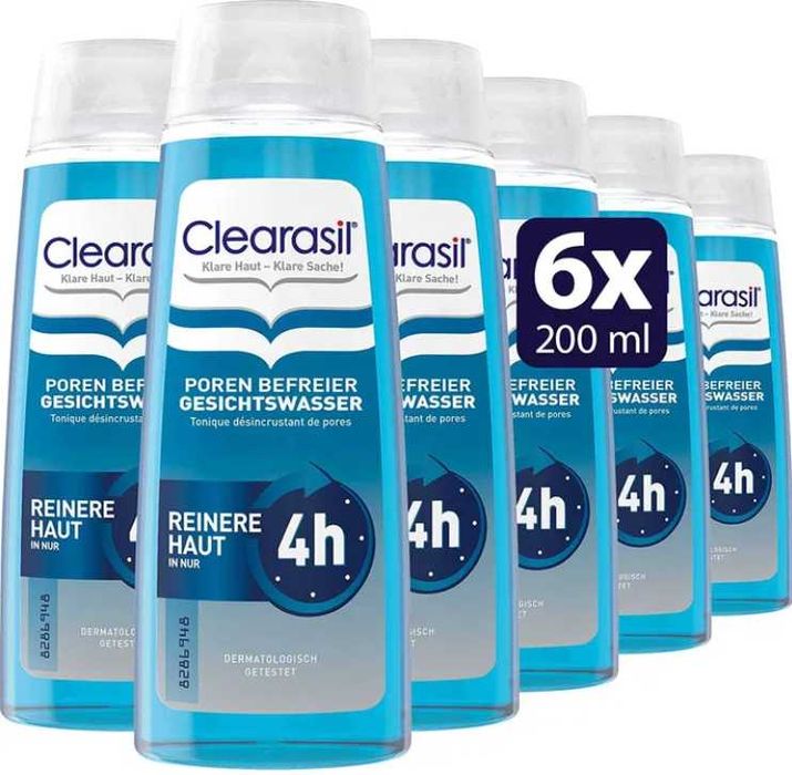 Nowy zestaw Tonik do twarzy CLEARASIL, 6x 200 ml