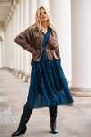 kurtka ITALIA MODA czekolada jeans koronka wyprzedaż rozmiar uni