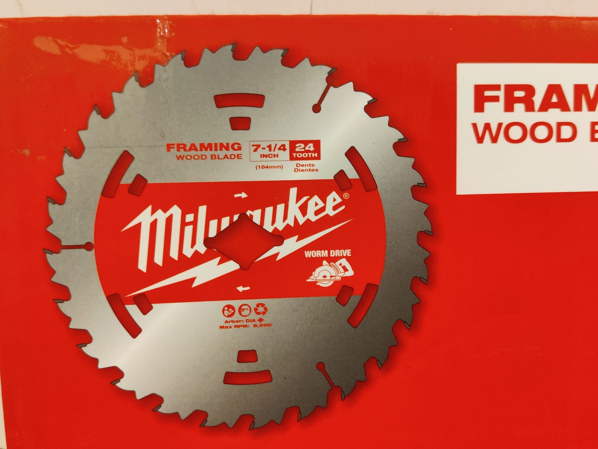 Milwaukee 48-41-0713 пильный диск 184 мм 24Т зуба Оригинал США