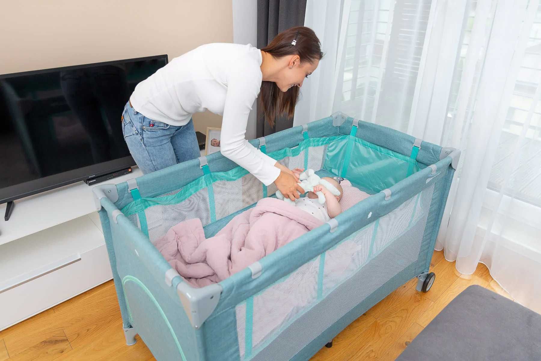 Ліжечко манеж Caretero Basic Plus, Манеж кровать, ігровий манеж