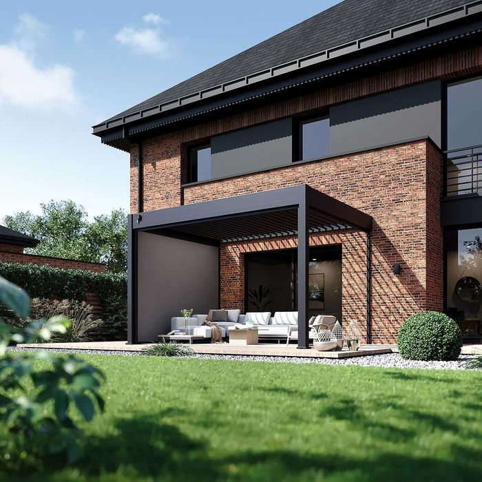 Pergola aluminiowa zadaszenie żaluzjowe - wolnostojąca