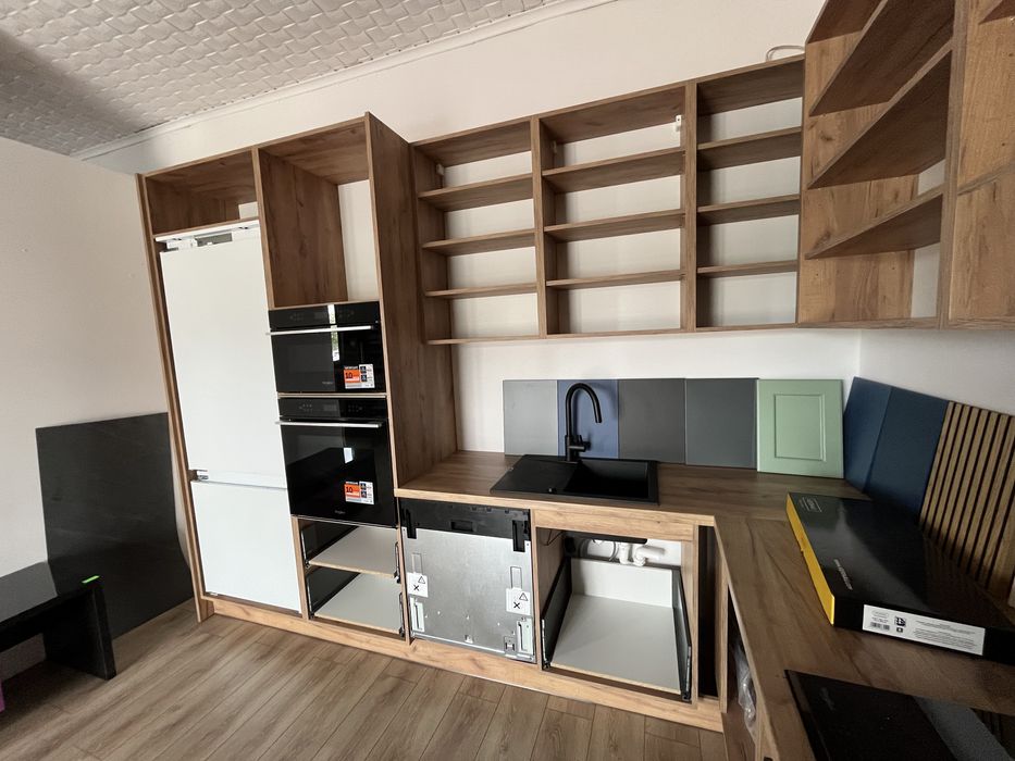 Meble kuchenne Dąb kraft zloty. Fronty Mdf kolor do ustalenia