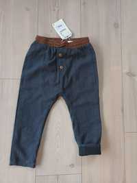 ZARA baby NOWE spodnie baggy eleganckie 104 grafitowe ocieplane gap