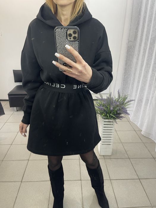 Платье  худи на флисе