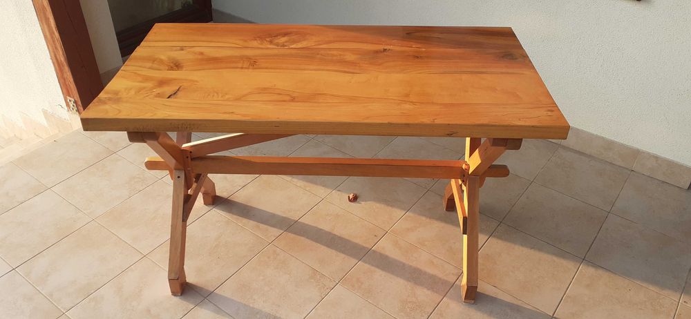Stół drewniany ogrodowy 68x128x70