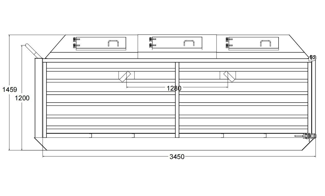 Mocny Kontener KP-7 Zamknięty. Zielony RAL 6002