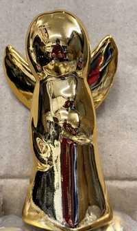 Figurka ceramiczna Anioł ok 10,5cm kolor złoty