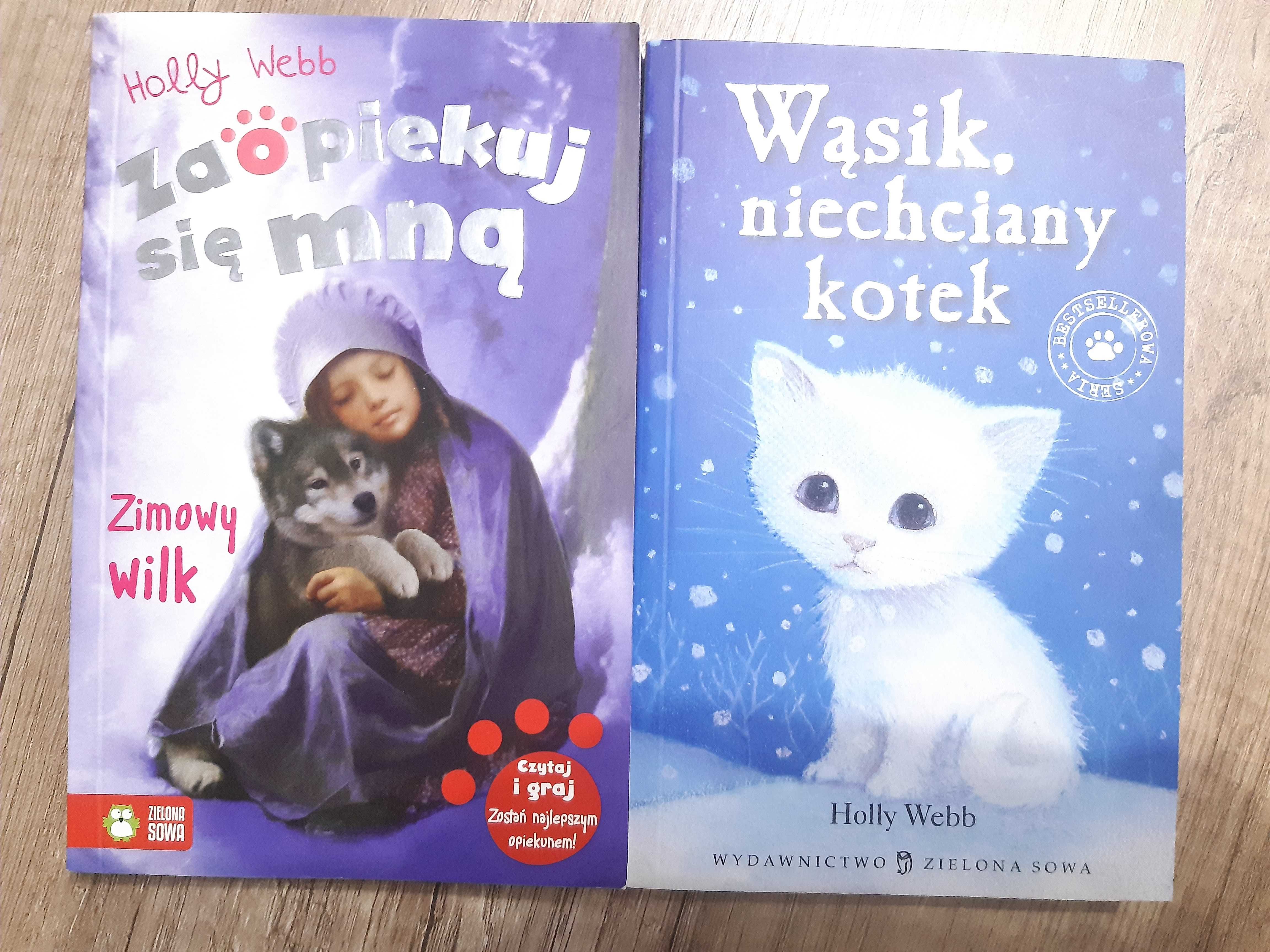 Zaopiekuj sie mną Zimowy wilk i Wąsik niechciany kotek. 2 książki