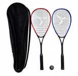 Zestaw do Squasha 2x Rakieta Paletka Rakietka Piłka Pokrowiec Squash