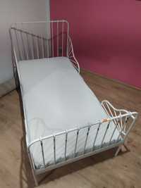 Łóżko białe metalowe