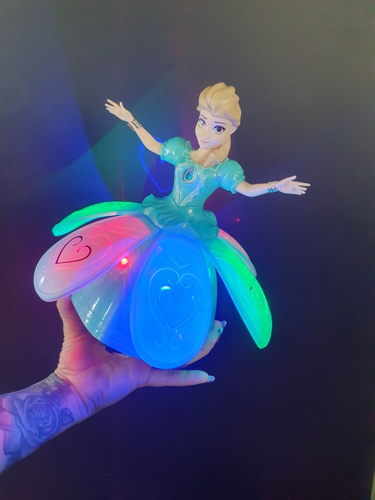 Interaktywna tańczącą grająca lampka projektor Elsa Frozen Kraina Lodu