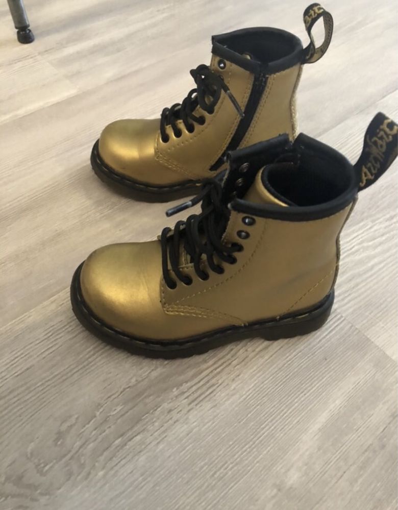 Złote botki dr. Martens dzieciece 100%oryginał