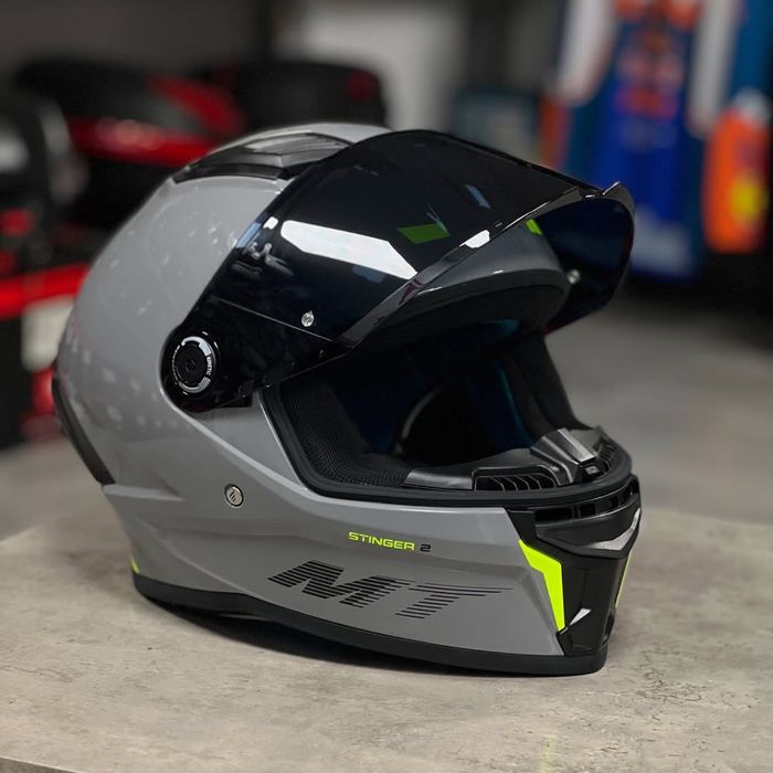 Мото шолом MT helmets stinger 2 шлем мт стінгер 2, іспанський сірий мт
