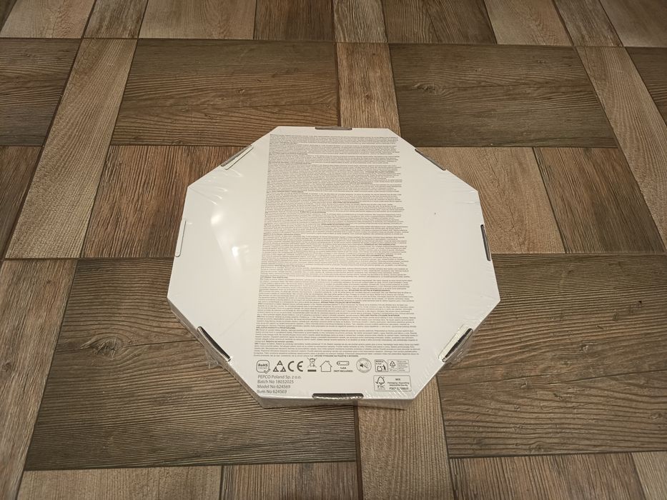 Nowy biały zegar ścienny 35 cm