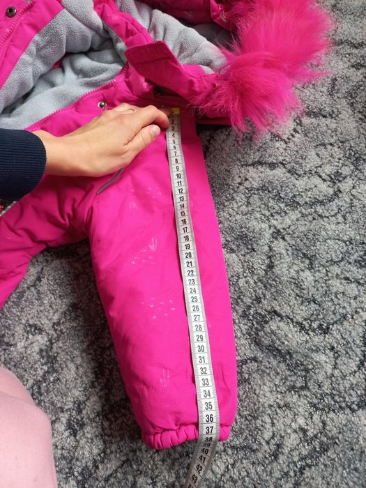 Комбінезон рожевий, теплий, на зиму