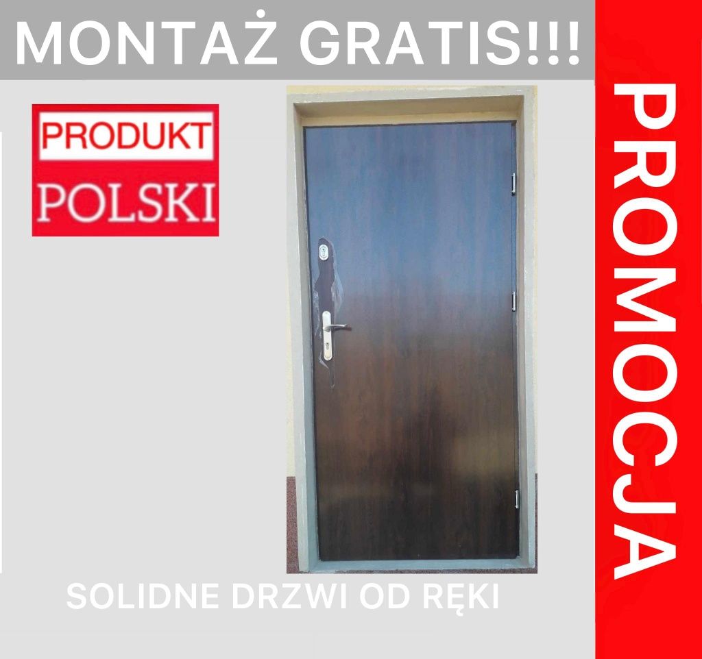 Drzwi zewnętrzne z montażem