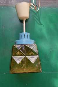 lampa sufitowa  prl żyrandol klosz 14x13 cm zabytkowa lampa