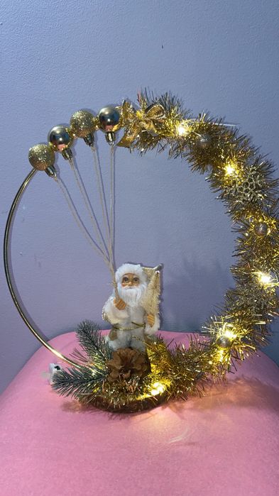 Arco de natal dourado