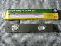 DEFA Nowa stalowa listwa oświetleniowa punktowa 2x20W halogen