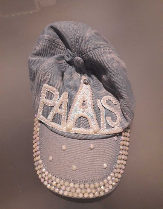 Czapka z daszkiem dżinsowa niebieska Paris Paryż