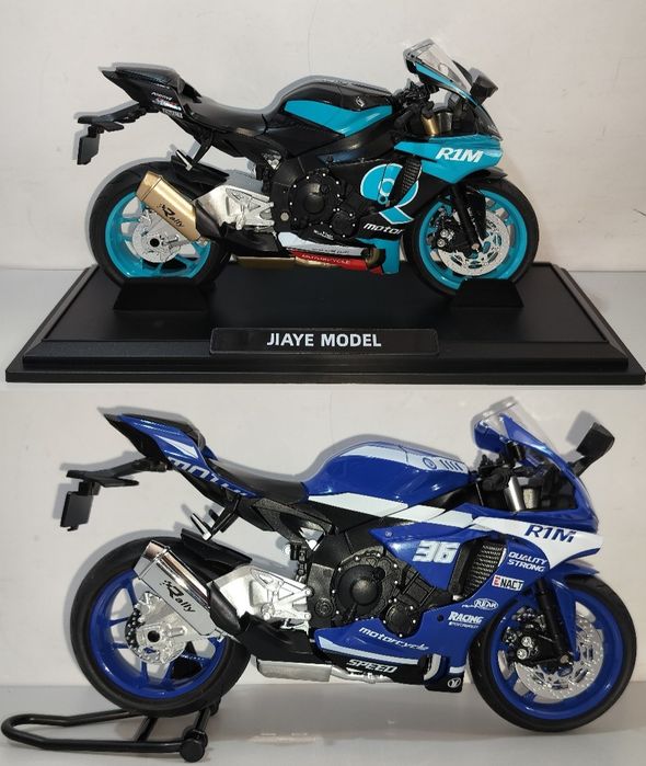 YAMAHA YZF-R1M модель мотоцикла 1:9 со звуком и светом металл