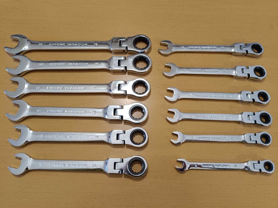 Kit 12 chaves de roquete boca/luneta 8 a 19mm