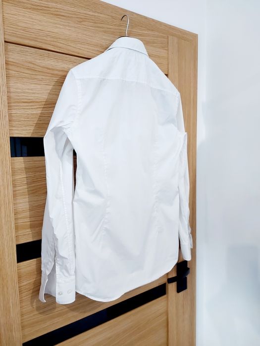Biała bawełniana koszula męska Hugo Boss slim fit roz S /M 38 15
