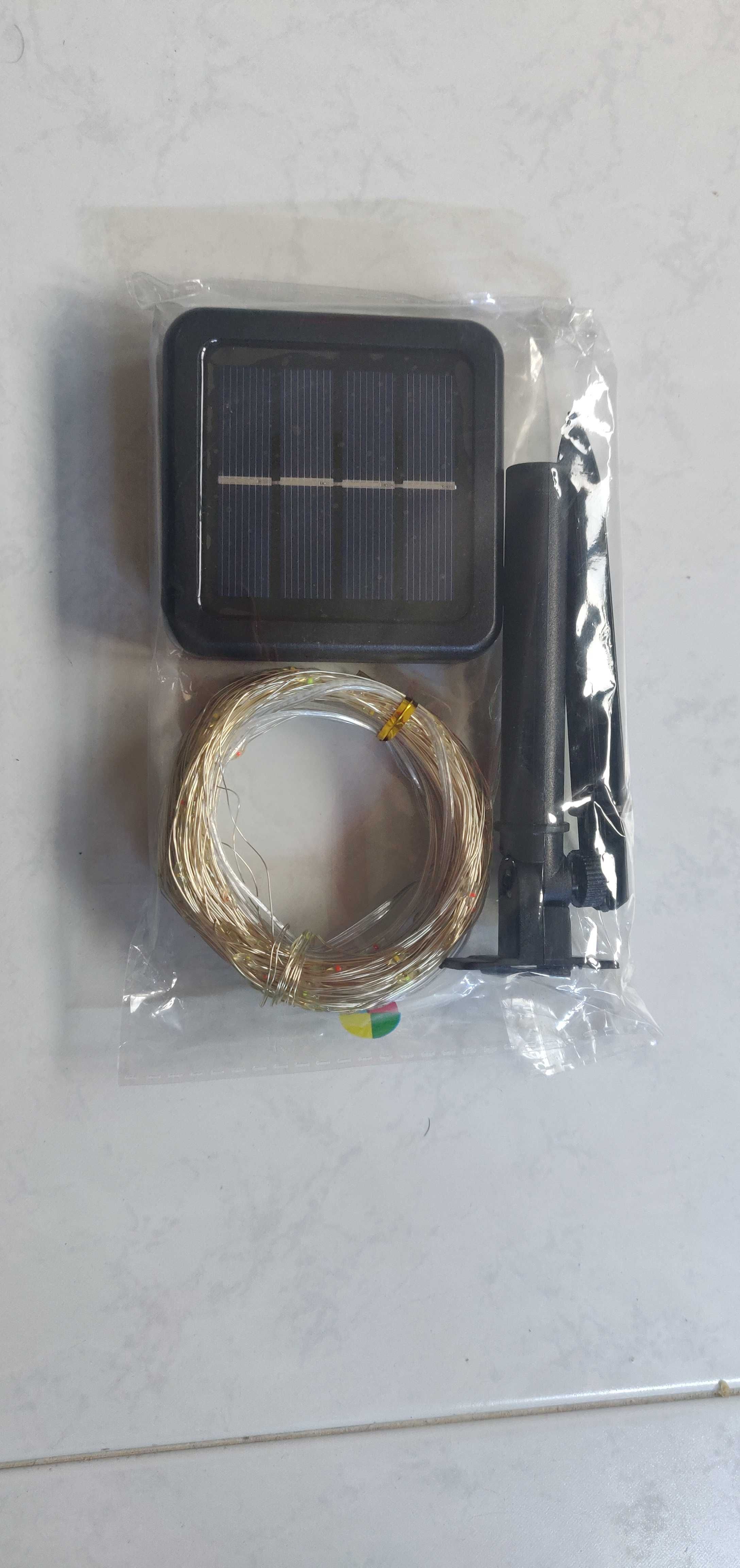 Natal Luzes/corda LED Solares com 12M e 7 M