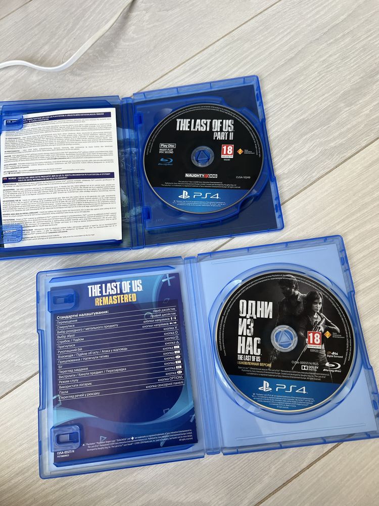Игры игра ps4 playstation4 the last of us 1/2 обе части