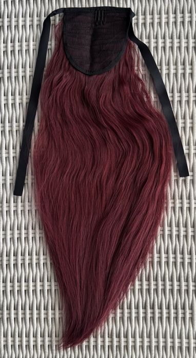 Premium ULTRA Quality – Włosy Doczepiane Kucyk mahoń fale