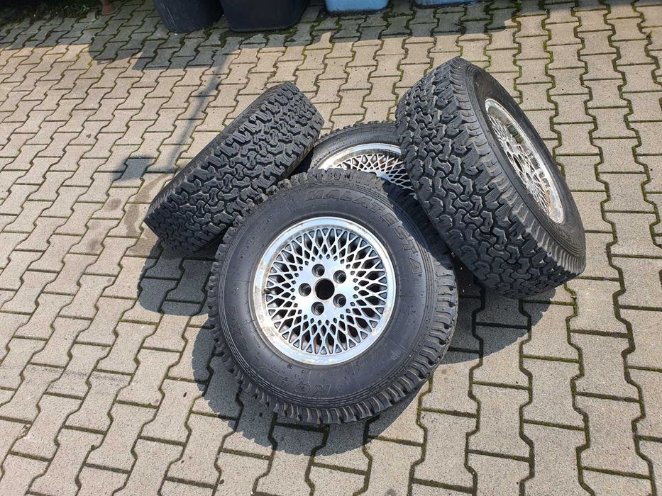 Felgi aluminiowe 15x7 + opony Malatesta Koala 225/75R15 – Jeep 4x4