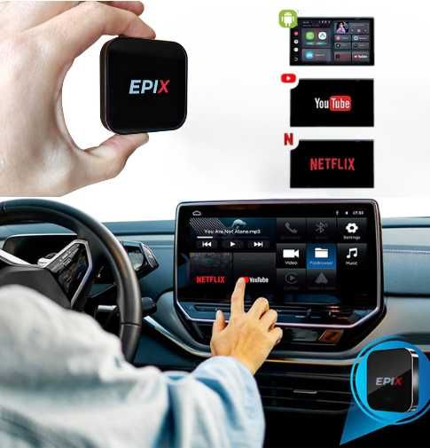 Bezprzewodowy Adapter Dual WiFi Apple Carplay Android Auto 4GB Netflix