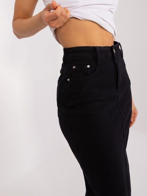 Spódnica damska jeans czerń MIDI 42-44